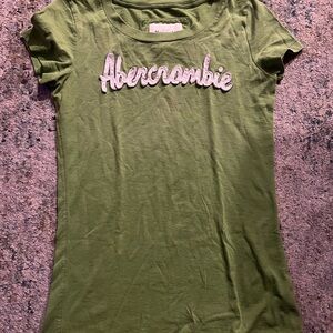 Abercrombie & Fitch Olive Green Tee Y2K